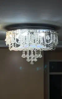 ۲ لوستر سقفی کریستالی با ریموت