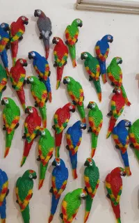 مجسمه طوطی دیوار کوب اک