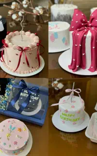 کیک های تولد خانگی (خامه ای و فوندانت)