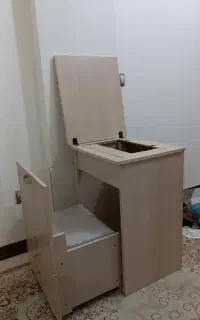 میز چرخ خیاطی با صندلی چرخ دار