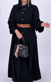 مانتو پیله دار دو کمربند