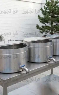 دیگ پلوپز  استیل 35 کیلویی Industrial Steel Cooker