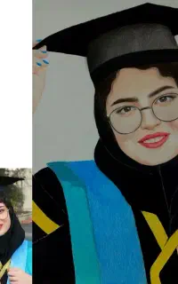 تخفیف نقاشی مدادرنگی چهره