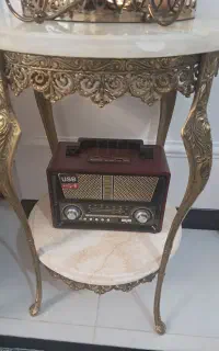 میز تلفن برنجی