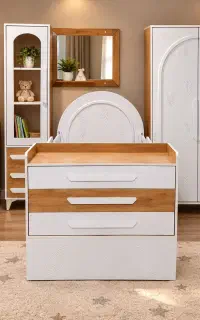 سرویس کامل سیسمونی نوزاد مدل برگ تمام MDF