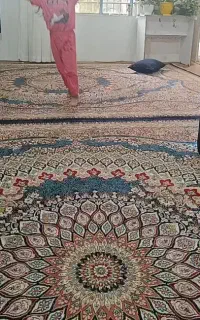 جفت فرش زمینه سرمه ای