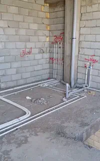 لوله کشی سردو گرم فاظلاب گرمایش از کف وپکیج