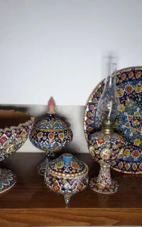 ظروف سفالی میناکاری