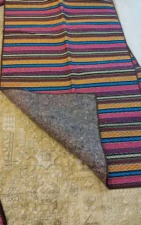 روفرشی رو تختی پشت نمدی طرح گلیم