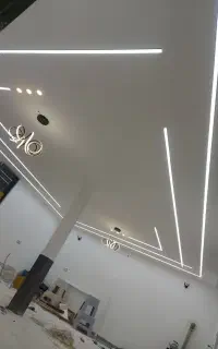 نرده استیل،کناف،کاغذدیواری،سقف کاذب،لاین نوری آینه
