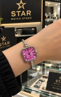 ساعت بنگل زنانه کد 843191 مربع و دایره حراجی