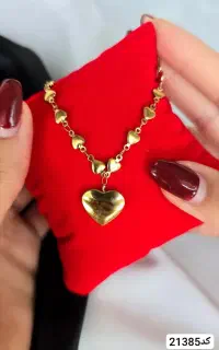 ست بدلیجات استیل زنانه رنگ ثابت طلایی