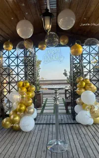 بادکنک ارایی، گل ارایی، دکور تولدنامزدی اجرا مراسم
