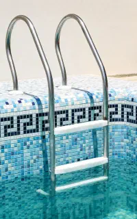 نردبان استخری استیل یوناس 2 - 3 - 4 - 5 - 6 پله