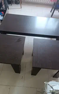میز وسط بزرگ و محکم ودوعدد میز عسلی