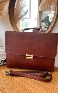 کیف اداری چرم قهوه ای