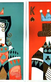 تابلو دکوراتیو طرح کینگ و کوئین