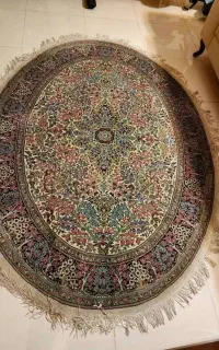 فرش بیضی پانصد شانه الماس کویر