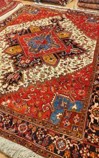 جفت قالی ۹متری دستباف هریس فوق نفیس