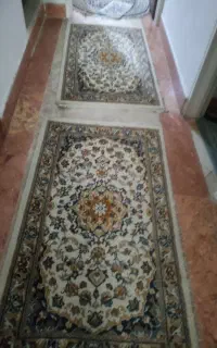 سلام سه عدد فرش کرم سرمه‌ای