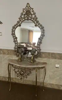 آینه شمعدان برنز اصل