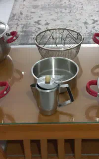 سرویس قابلمه استیل ساخت ترکیه کفه چدن نچسب