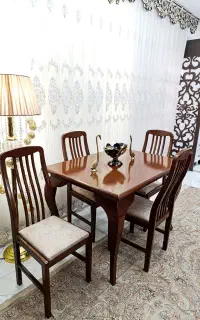 میزوصندلی ناهارخوری غذاخوری۴نفره چوبی اعلا درحدنو
