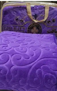 دو عدد پتو گلبافت گل برجسته تک نفره