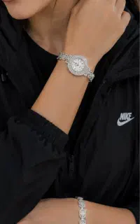 ساعت و دستبند ست جواهری نقره ۹۲۵