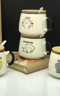 ماگ چینی درب دار عمده (36تایی)