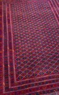 فرش دستباف ترکمن اصل باطرح سنتی زیبا(۷متری)