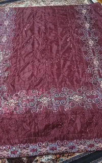 روتختی دونفره حریر ساتن سنگ دوزی
