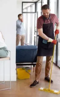 خدمتکار و نظافتچی با کمترین تعرفه و به شرط رضایت