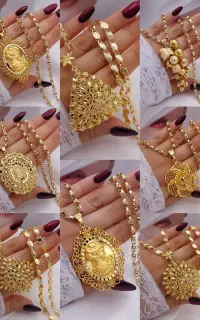 گردنبند آبکاری طلا و بادوام و رنگ ثابت