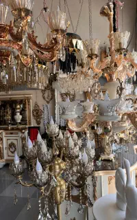 لوستر های شیشه ای و برنز