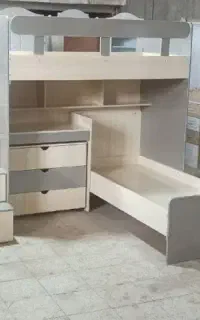 تخت دوطبقه با میزتحریر مخفی/چکی