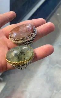 انگشتر شجر و کواتز رگه دار
