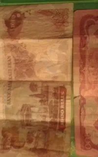 سه قطعه  اسکناس  قدیمی..