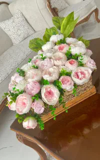 دسته گل مصنوعی لوکس باکس گل دکوری نو