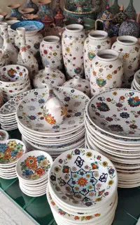 سفال های زیرلعابی و میناکاری مناسب دکور و هفت سین