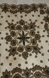 رومیزی های سنگ دوزی وتعدادی پرده