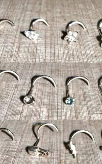 گوشوار انگشتر پیرسینگ نقره بینی ابرو ناف وارداتی