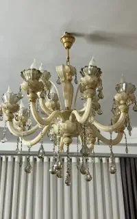 لوستر ۱۲ شاخه کریستالی