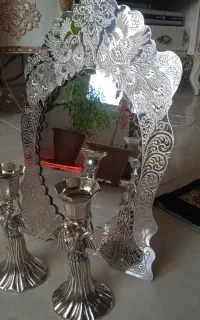 ایینه شمعدان در حد نو