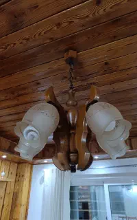 چهار عدد لوستر چوبی