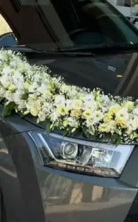 گل.ماشین عروس.دسته گل عروس فقط اقتصادی