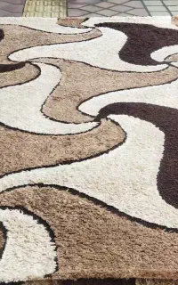 گلیم فرش ترک شگی ۶متری دوتخته