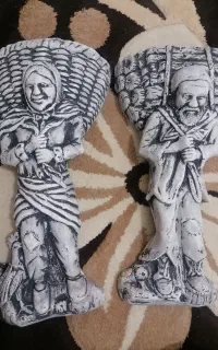 مجسمه گلدانی پیرمرد پیرزن سالم