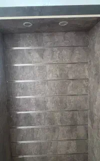 کمد دکور تخته شیار تمام mdfرنگ طوسی