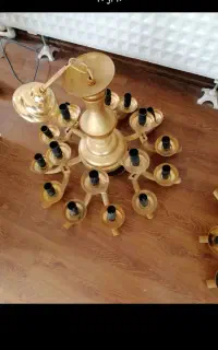 فروش دو عدد لوستر  برنج